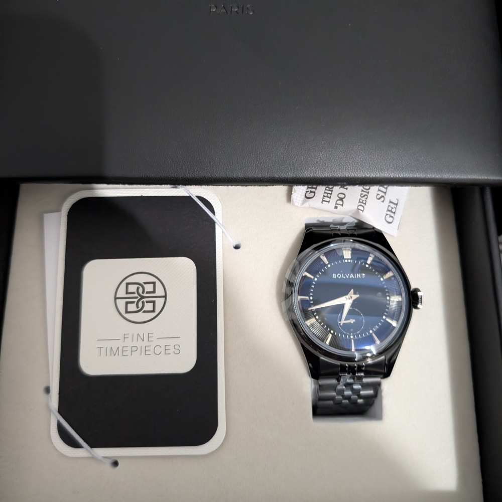 Bolvaint Black and Silver Men's Watch
